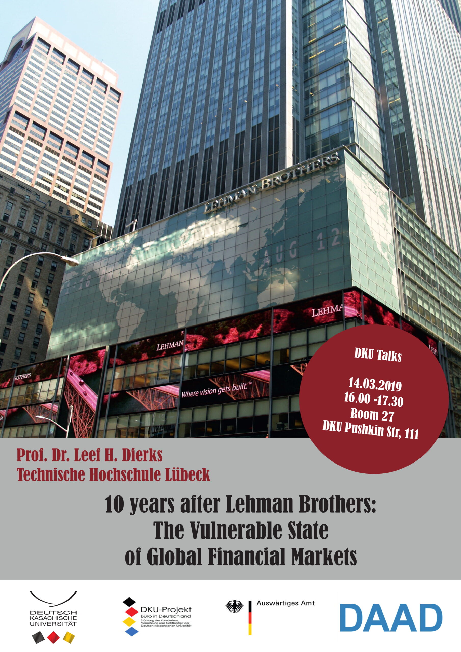 DKU Talks “10 years after Lehman Brothers: The Vulnerable State of Global Financial Markets”